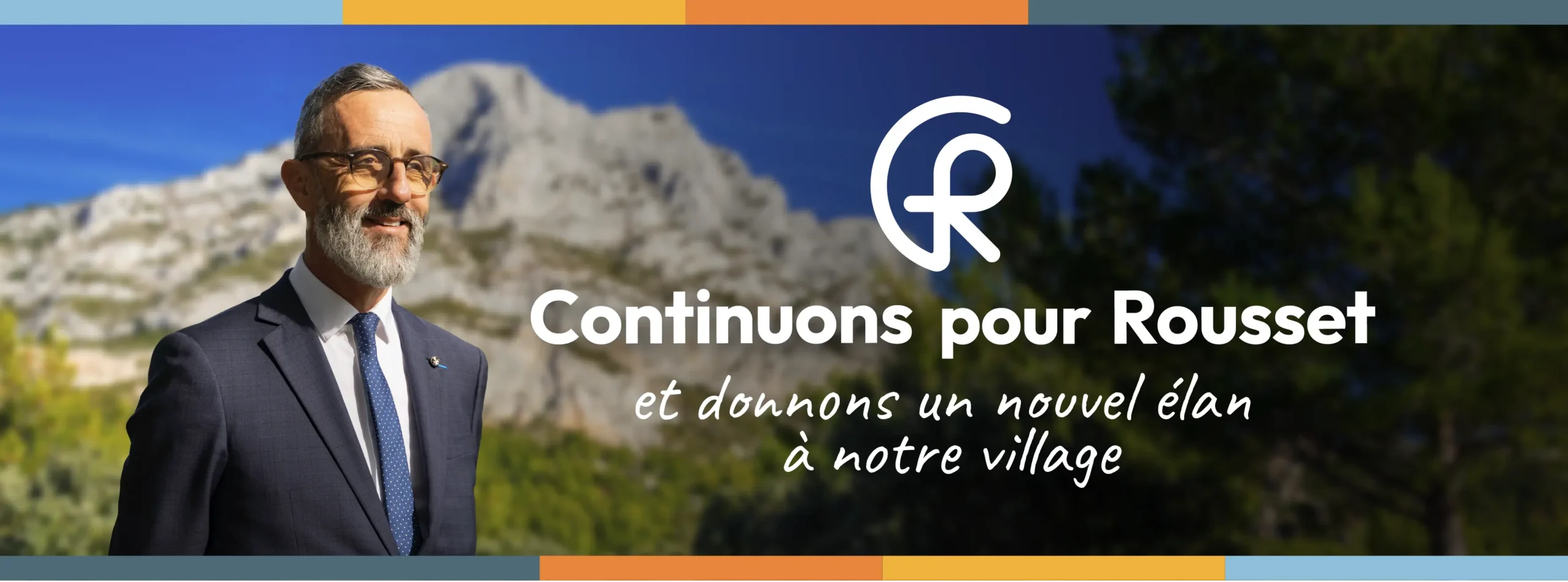 Banderole Continuons pour Rousset