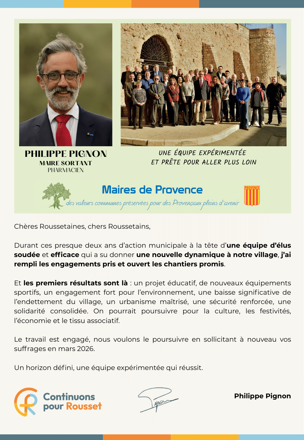 Ma lettre aux Roussetains